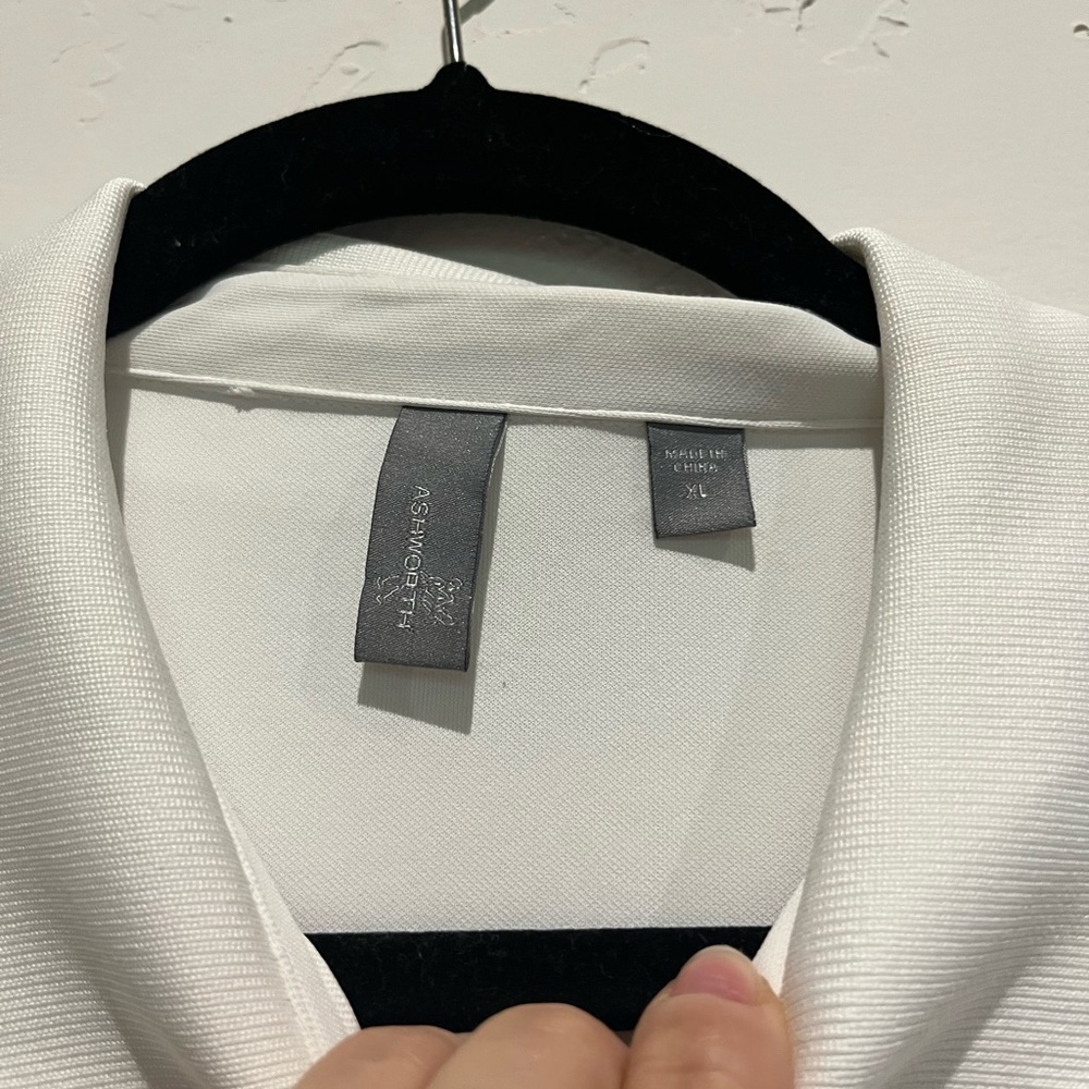 Texas A&M Football: Ashworth White Polo Shirt Performance Athletic Wear - Picture 5 of 5